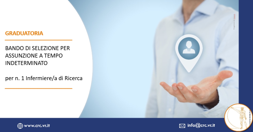 Pubblicata la graduatoria del Bando di selezione per assunzione di n.1 Infermiera/e di Ricerca a tempo indetrminato
